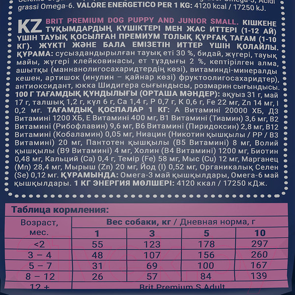 Изображение товара Сухой корм для собак Brit Premium Dog Puppy and Junior Small с курицей / 5049882 (3кг)