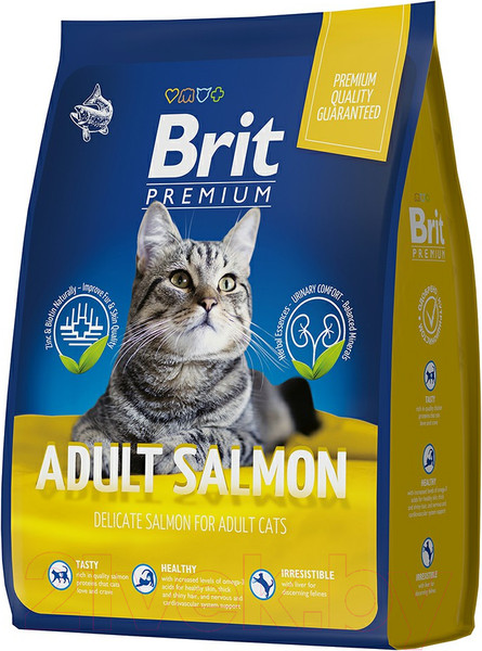 Изображение товара Сухой корм для кошек Brit Premium Cat Adult Salmon / 5049035 (400г)