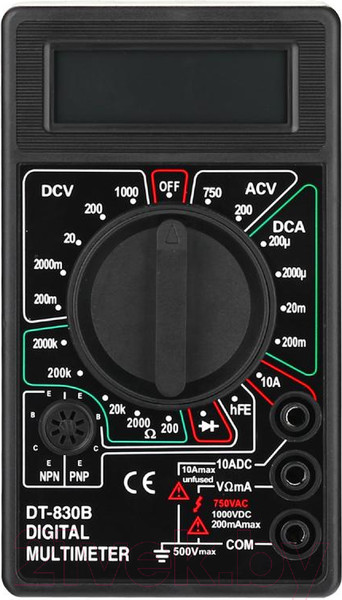Изображение товара Мультиметр цифровой Deko DT830B / 065-0196