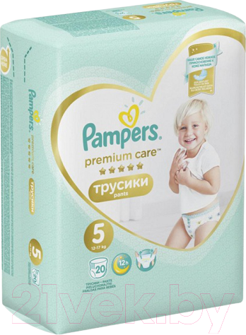 Изображение товара Подгузники-трусики детские Pampers Premium Care Junior 12-17кг (20шт)