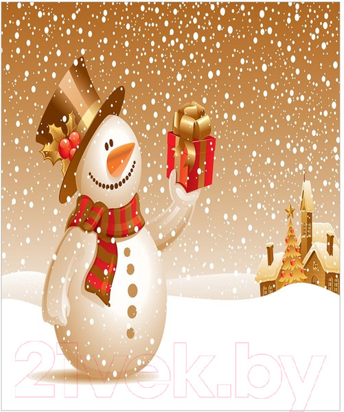 Изображение товара Скатерть JoyArty Подарок снеговика / tc_4548 (180x145)