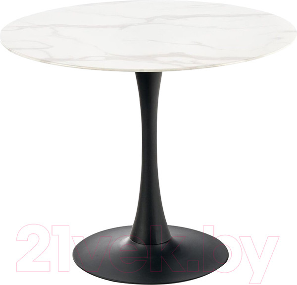 Изображение товара Обеденный стол Halmar Ambrosio 90x72 (белый мрамор/черный)