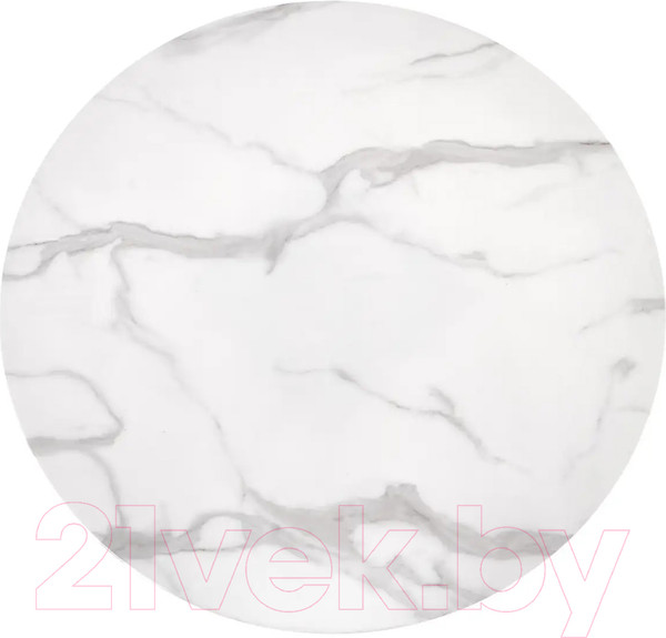 Изображение товара Обеденный стол Halmar Ambrosio 90x72 (белый мрамор/черный)