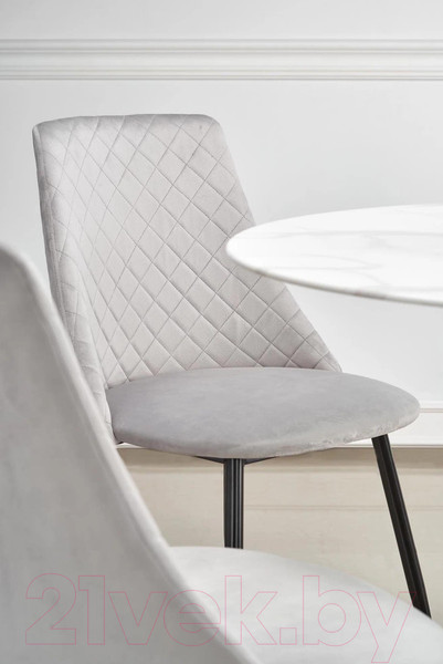 Изображение товара Обеденный стол Halmar Ambrosio 90x72 (белый мрамор/черный)