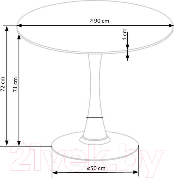 Изображение товара Обеденный стол Halmar Ambrosio 90x72 (белый мрамор/черный)
