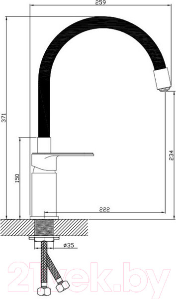 Изображение товара Смеситель Diadonna D86-437117BL