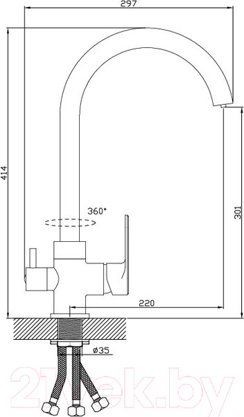 Изображение товара Смеситель Diadonna D86-446117BL