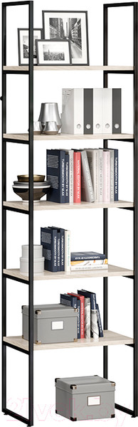 Изображение товара Стеллаж ТриЯ Лофт тип 1 600 (черный/дуб крафт белый)