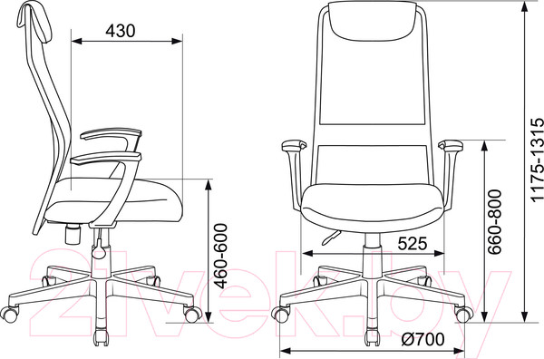 Изображение товара Кресло офисное Бюрократ KB-8/TW-01 TW-11 (черный/сетка)