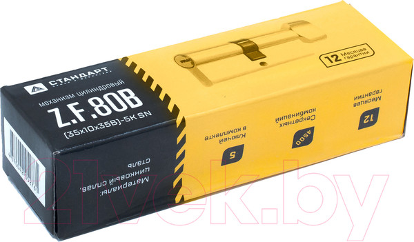 Изображение товара Цилиндровый механизм замка Стандарт Z.F.90В-5K SN (40x10x40B)