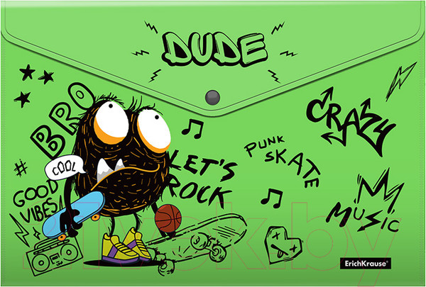 Изображение товара Набор папок Erich Krause Funny Monsters / 54907 (4шт, ассорти)