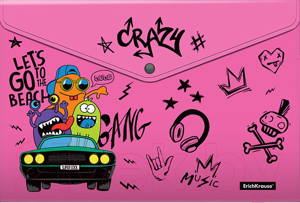 Изображение товара Набор папок Erich Krause Funny Monsters / 54907 (4шт, ассорти)