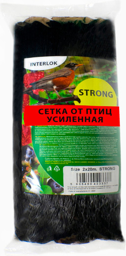 Изображение товара Защитная сетка для растений Interlok Защита от птиц Strong 2x10м (мелкая ячейка)