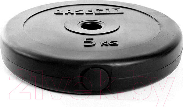 Изображение товара Диск для штанги BaseFit BB-203 (5кг, черный)