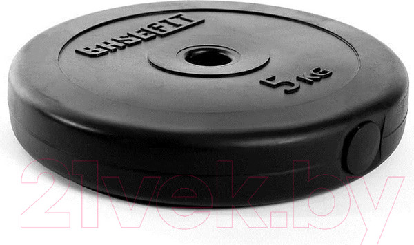 Изображение товара Диск для штанги BaseFit BB-203 (5кг, черный)