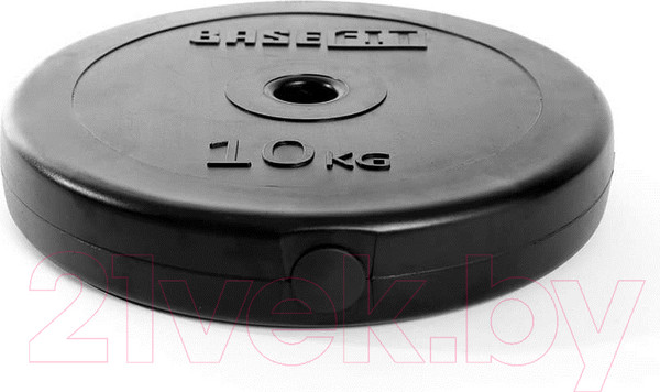 Изображение товара Диск для штанги BaseFit BB-203 (10кг, черный)
