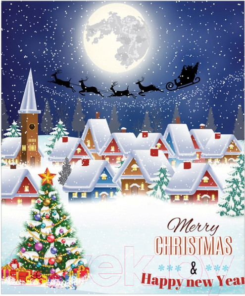 Изображение товара Скатерть JoyArty Снежный городок / tc_20307 (120x145)