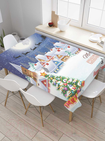 Изображение товара Скатерть JoyArty Снежный городок / tc_20307 (180x145)