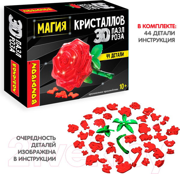 Изображение товара 3D-пазл Bondibon Роза / ВВ5221