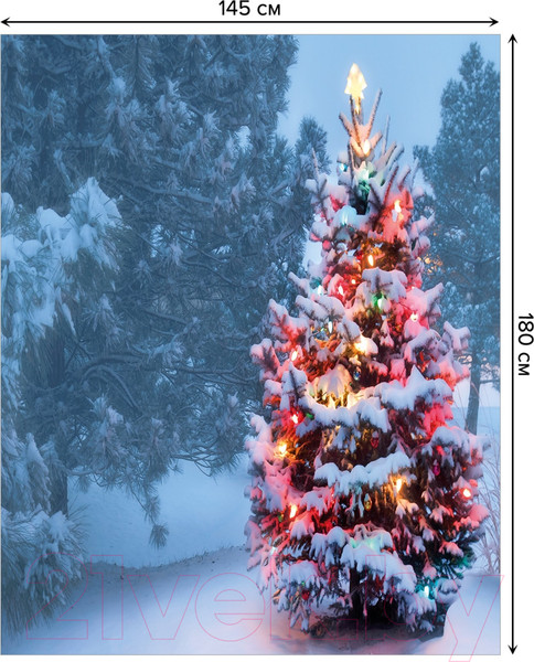 Изображение товара Скатерть JoyArty Украшенная дикая ель / tc_21437 (180x145)