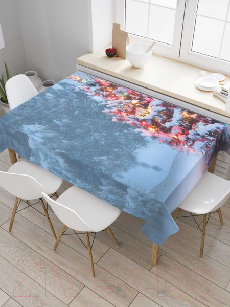 Изображение товара Скатерть JoyArty Украшенная дикая ель / tc_21437 (180x145)