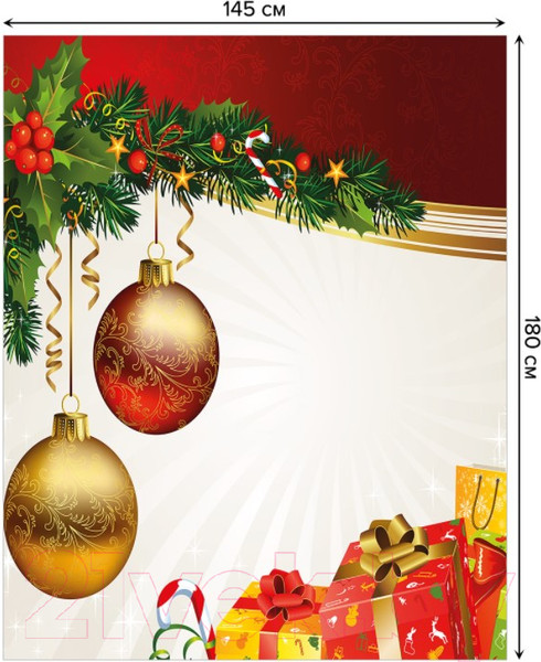 Изображение товара Скатерть JoyArty Елочные шарики / tc_21429 (180x145)