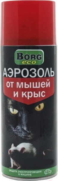 Изображение товара Средство для борьбы с вредителями Borg Eco аэрозоль от мышей и крыс (400мл)