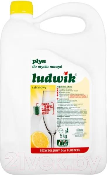 Изображение товара Средство для мытья посуды Ludwik Лимон (5кг)