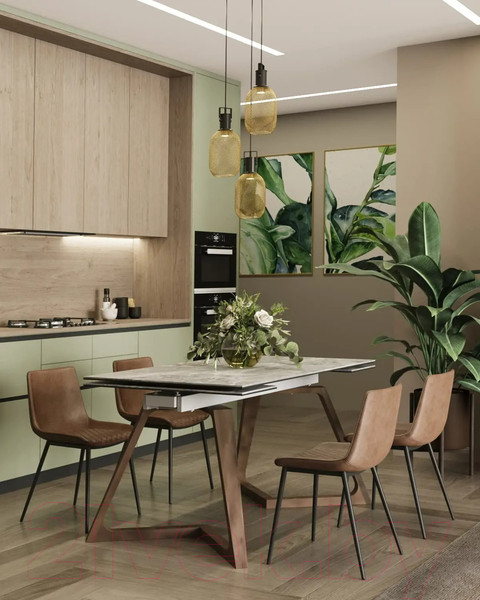 Изображение товара Обеденный стол Stool Group Артизан 140-200x90 / DT8765ZW-3C 140 (керамика)