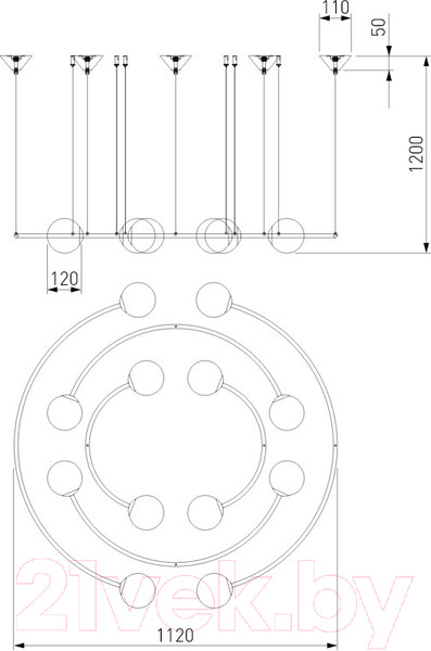 Изображение товара Люстра Bogate's 360/12