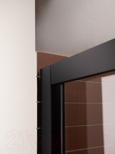 Изображение товара Душевая дверь Aquanet Pleasure 150 / AE60-N-150H200U-BT (черный матовый/прозрачное стекло)