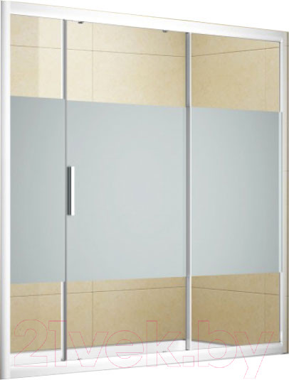 Изображение товара Стеклянная шторка для ванны Aquanet Practic 165 / AE10-B-165H150U-CP (полоска/прозрачное стекло)