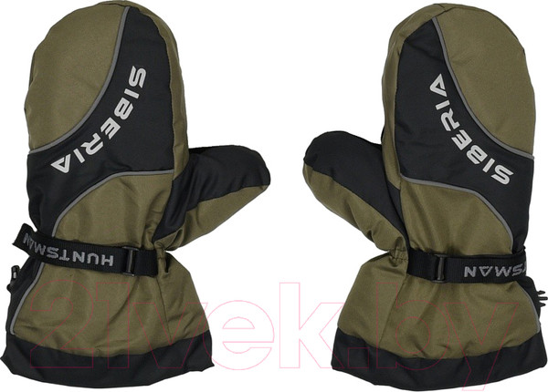 Изображение товара Варежки для охоты и рыбалки Huntsman Siberia тк Breathable (хаки/черный)