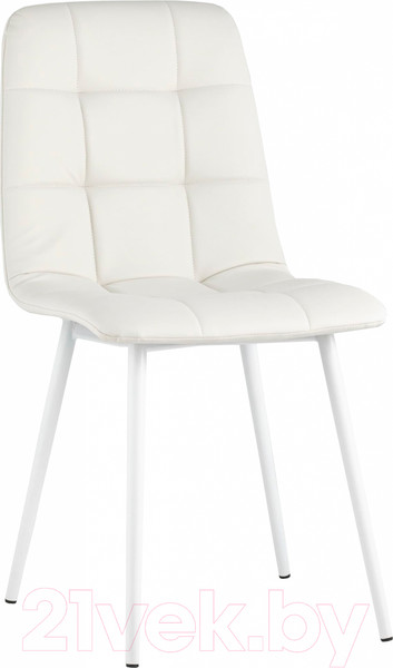 Изображение товара Стул Stool Group Oliver (экокожа белый/белые ножки)