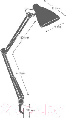 Изображение товара Настольная лампа Camelion KD-335 C09 / 13881 (светло-серый)