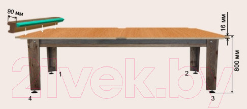 Изображение товара Бильярдный стол РуптуР Сильвер / 159.00.06