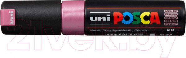 Изображение товара Маркер художественный UNI Mitsubishi Pencil Posca 8мм / PC-8K METALLIC PINK (розовый металлик)