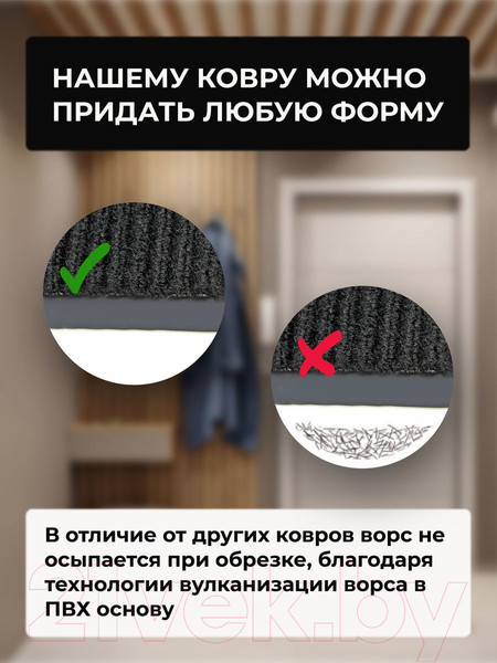 Изображение товара Коврик грязезащитный Blabar Tuff Lux 40x60см / 92170 (черный)