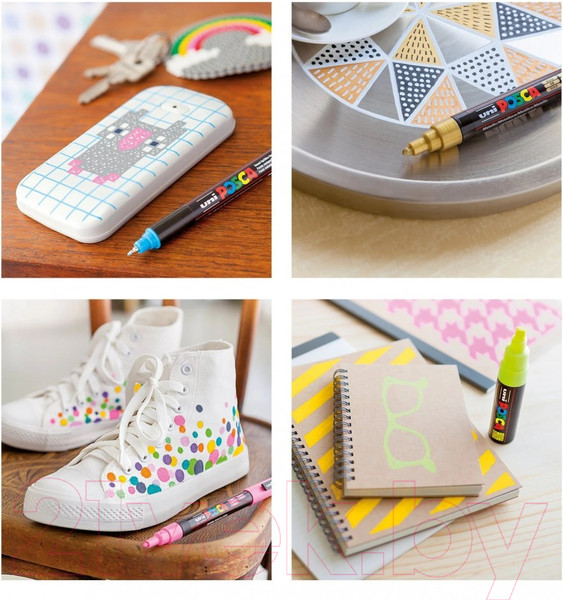 Изображение товара Маркер художественный UNI Mitsubishi Pencil Posca 8мм / PC-8K METALLIC PINK (розовый металлик)