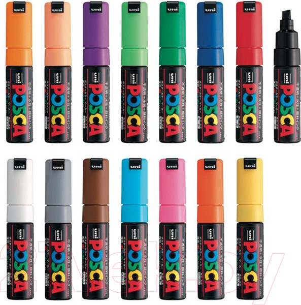 Изображение товара Маркер художественный UNI Mitsubishi Pencil Posca 8мм / PC-8K METALLIC PINK (розовый металлик)