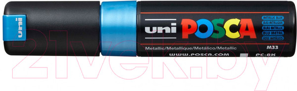 Изображение товара Маркер художественный UNI Mitsubishi Pencil Posca 8мм / PC-8K METALLIC BLUE (синий металлик)