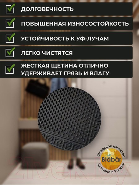 Изображение товара Коврик грязезащитный Blabar Classic 40x60см / 93306 (черный)