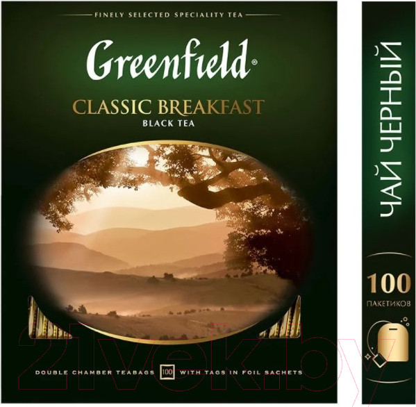 Изображение товара Чай пакетированный GREENFIELD Сlassic Breakfast / Nd-00014700 (100пак)