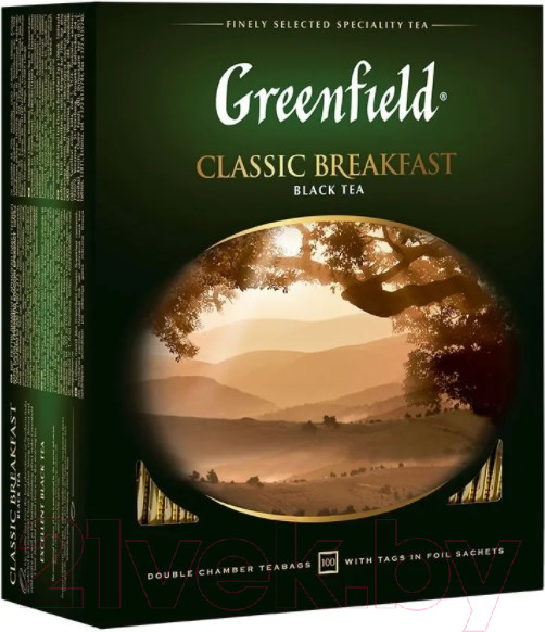 Изображение товара Чай пакетированный GREENFIELD Сlassic Breakfast / Nd-00014700 (100пак)