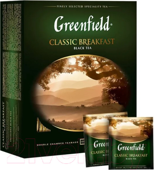 Изображение товара Чай пакетированный GREENFIELD Сlassic Breakfast / Nd-00014700 (100пак)