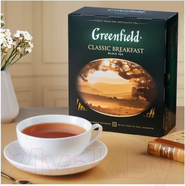 Изображение товара Чай пакетированный GREENFIELD Сlassic Breakfast / Nd-00014700 (100пак)