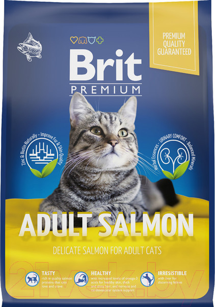 Изображение товара Сухой корм для кошек Brit Premium Cat Adult Salmon / 5049622 (8кг)