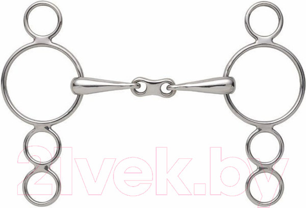 Изображение товара Трензель для лошади Shires Восьмерка с пластинкой 13.5см / 6322/S/STEEL/5.5