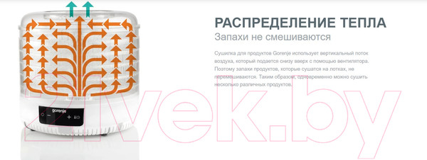 Изображение товара Сушилка для овощей и фруктов Gorenje FDK24DW