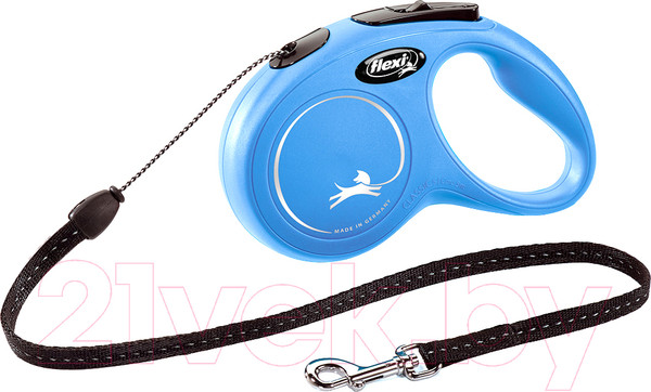 Изображение товара Поводок-рулетка Flexi New Classic трос 5м / 22511 (S, синий)